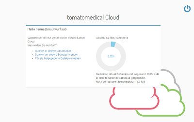 Tomatomedical Cloud Start Page